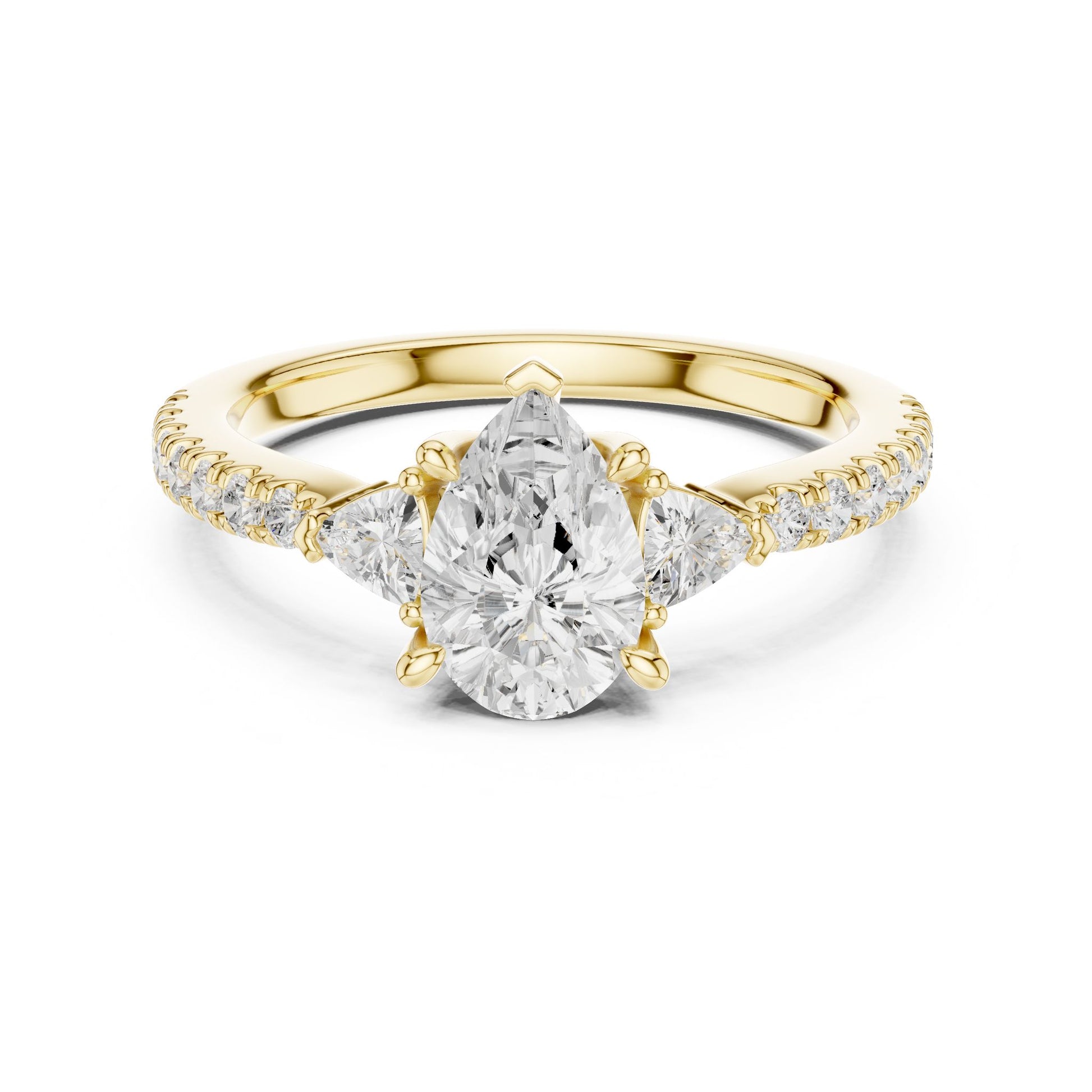 Oval Lab Grown Diamond Three-Stone Engagement Ring