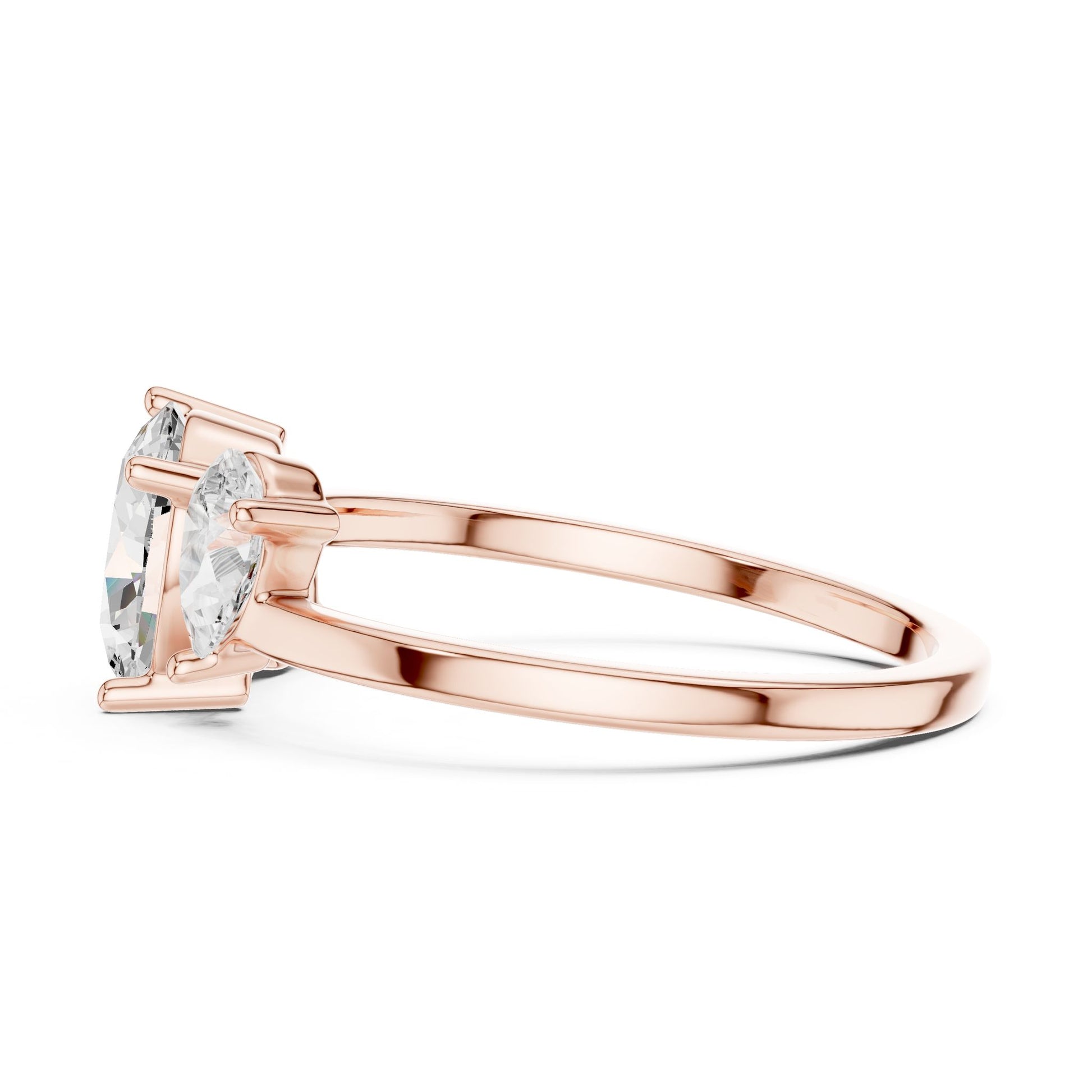 Women's Oval Lab Grown Diamond Three-Stone Ring