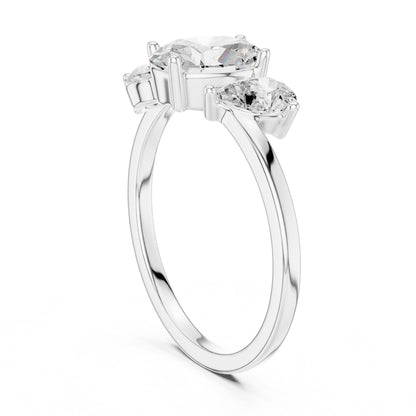 Women's Oval Lab Grown Diamond Three-Stone Ring