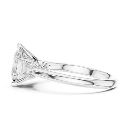 Oval Lab Grown Diamond Three-Stone Engagement Ring