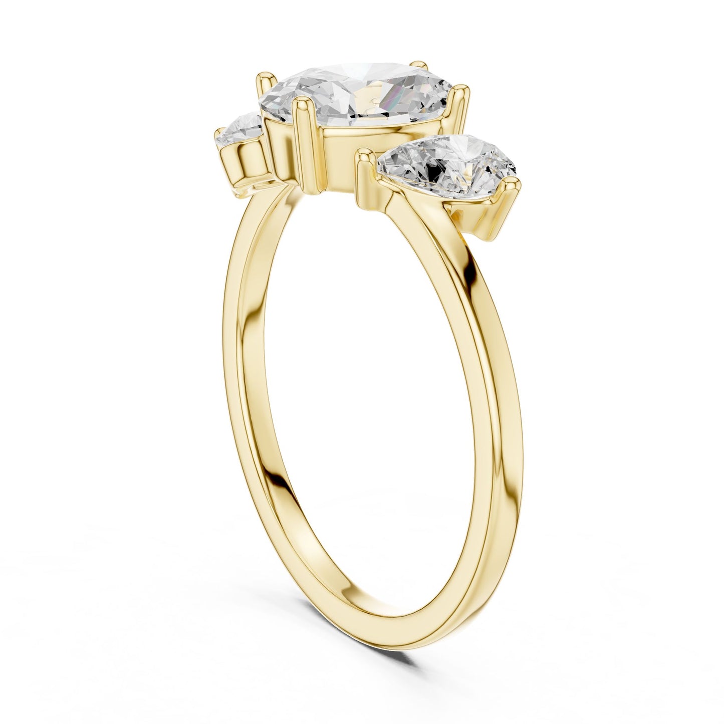 Women's Oval Lab Grown Diamond Three-Stone Ring