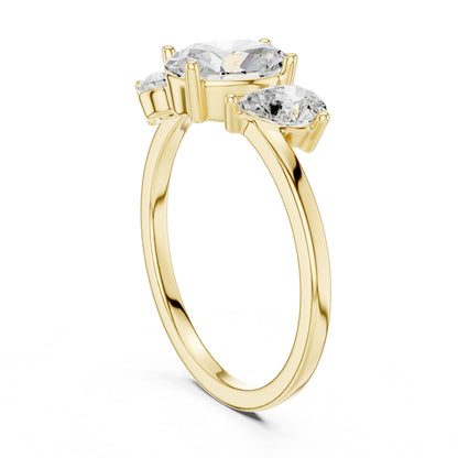 Women's Oval Lab Grown Diamond Three-Stone Ring
