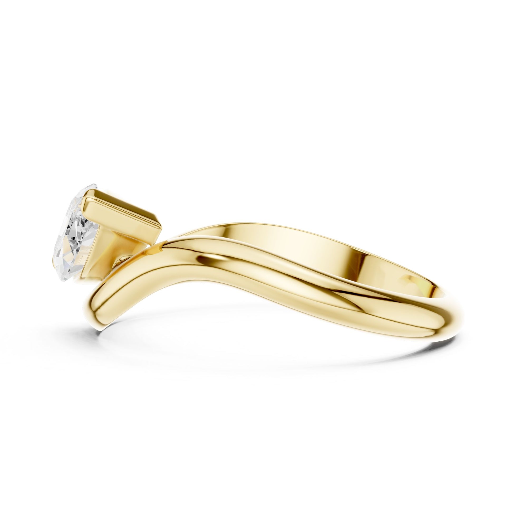 Women's Pear Lab Grown Diamond Bypass Ring
