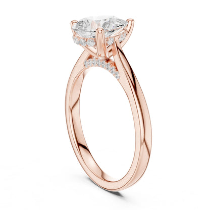 Pear Lab Grown Diamond Cathedral Engagement Ring