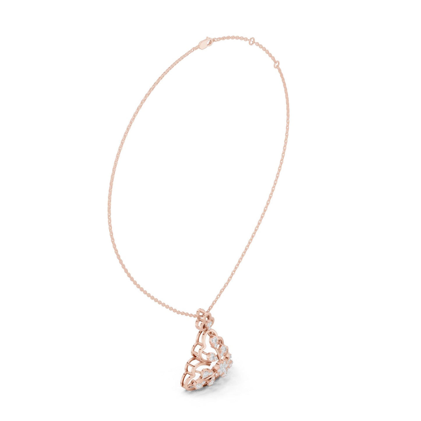 Pear Lab Grown Diamond Cluster Pendant