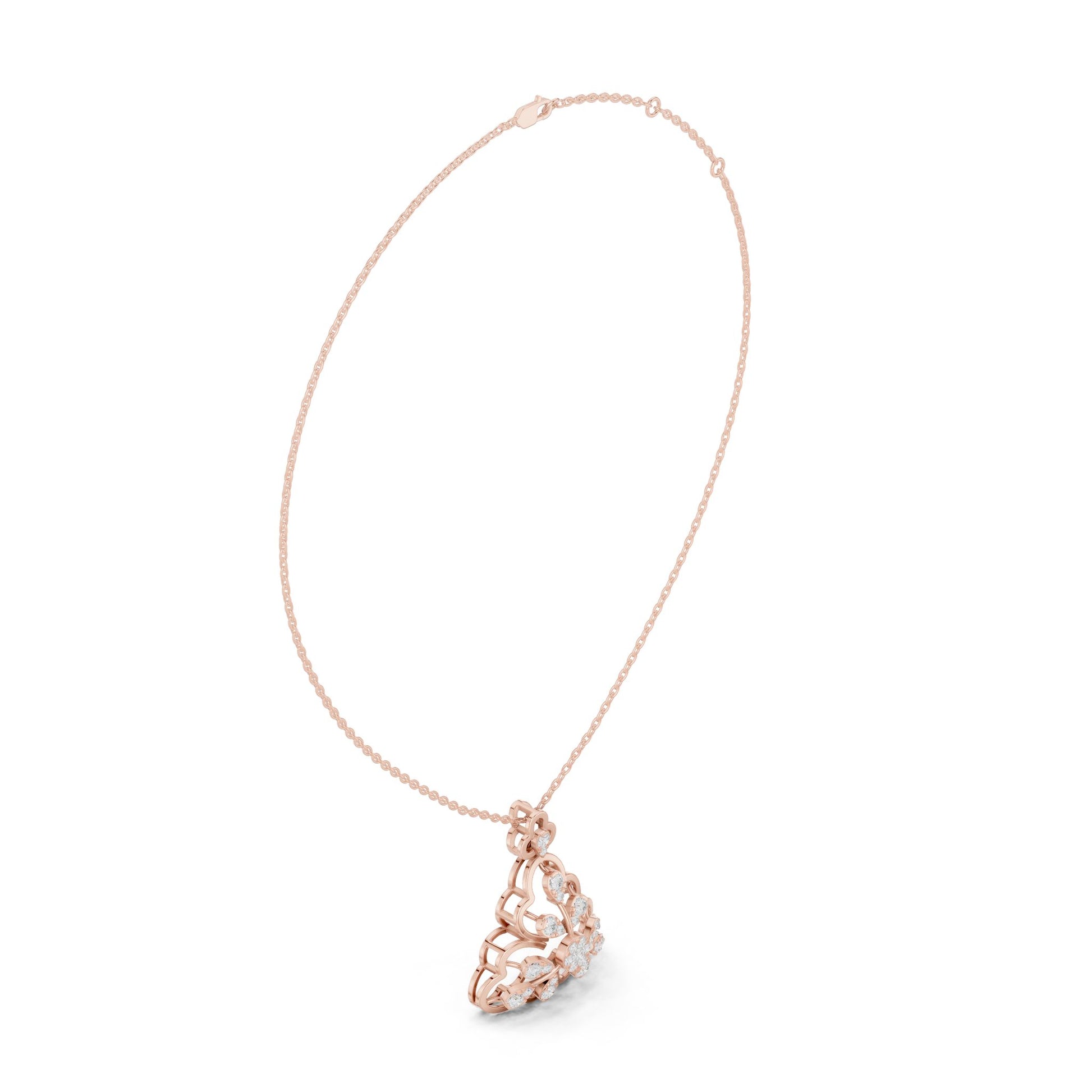 Pear Lab Grown Diamond Cluster Pendant