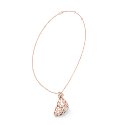 Pear Lab Grown Diamond Cluster Pendant