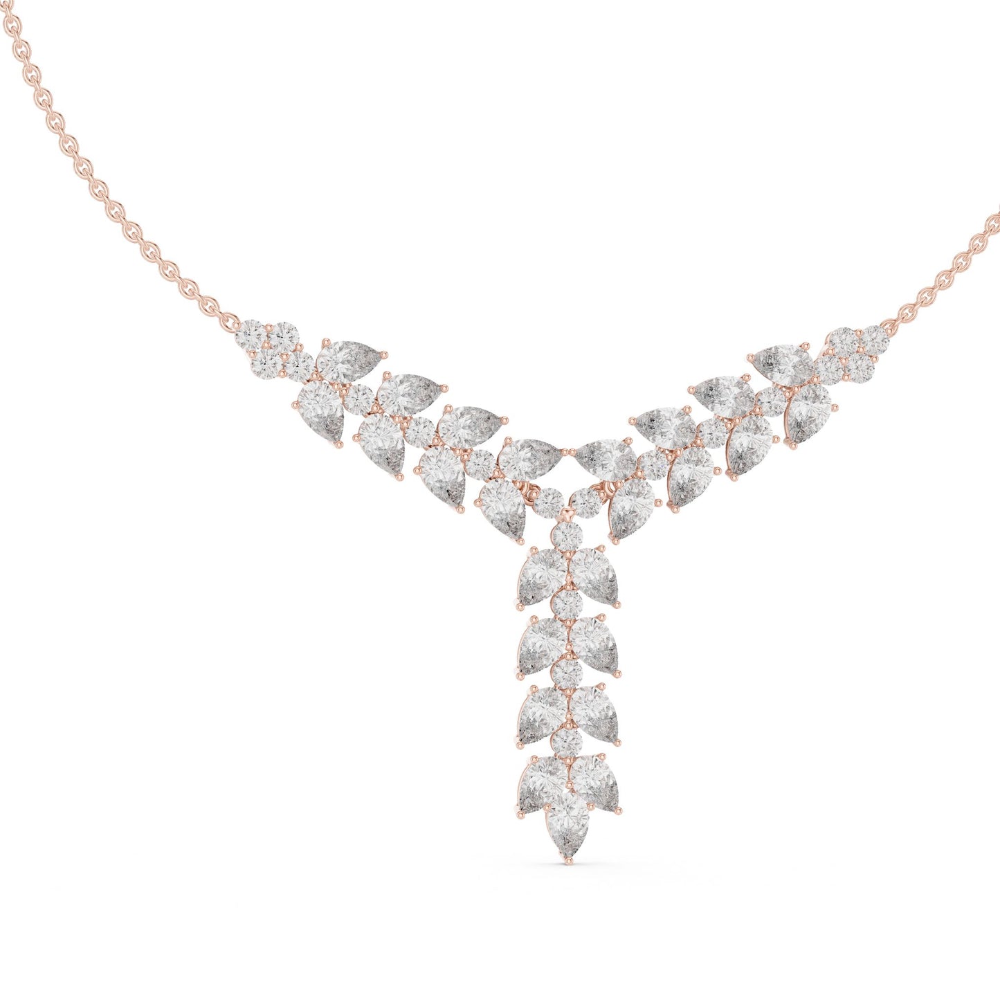 Pear Lab Grown Diamond Cluster Pendant
