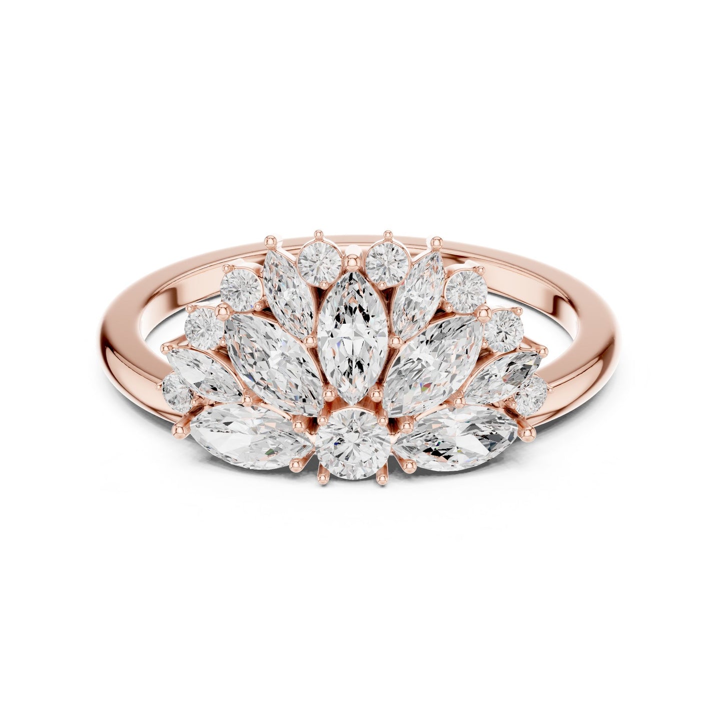 Women's Pear Lab Grown Diamond Cluster Ring