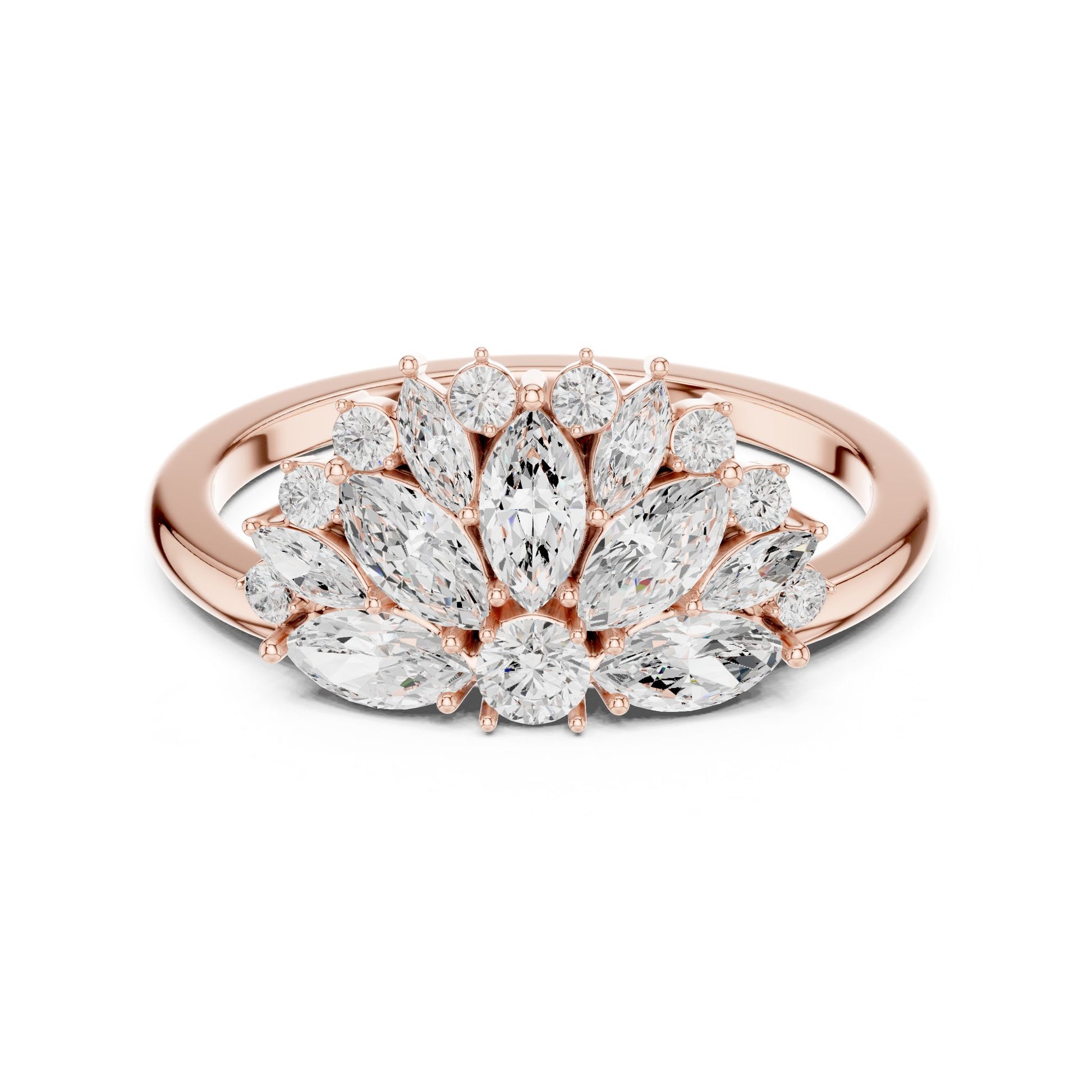Women's Pear Lab Grown Diamond Cluster Ring