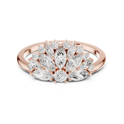 Women's Pear Lab Grown Diamond Cluster Ring