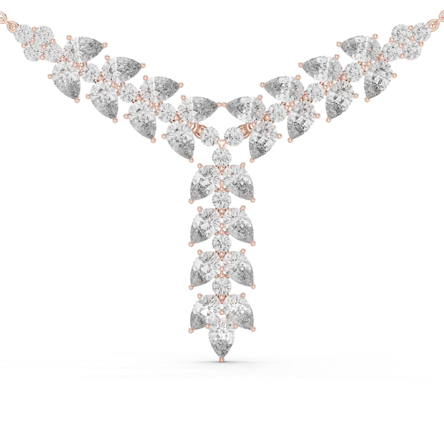 Pear Lab Grown Diamond Cluster Pendant