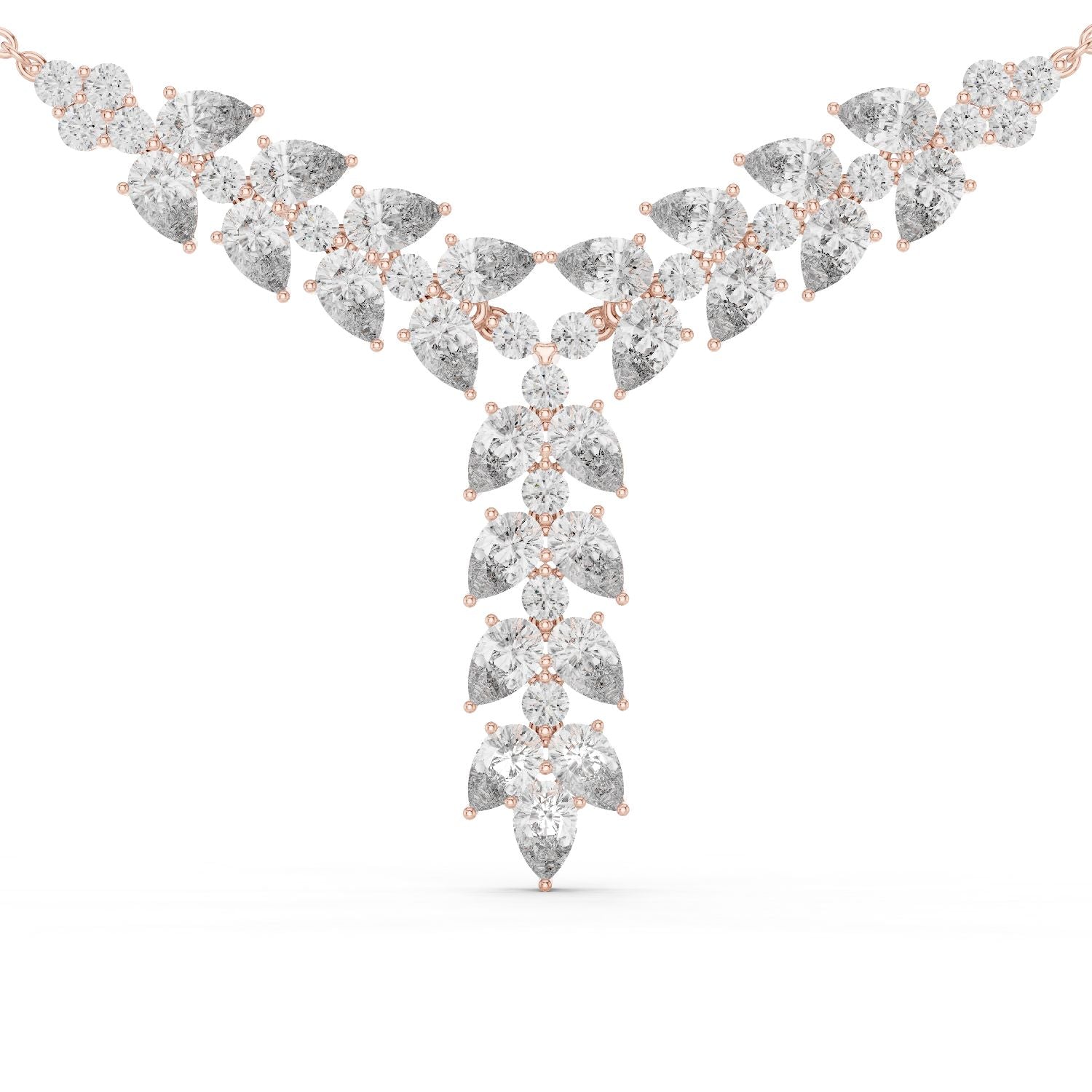 Pear Lab Grown Diamond Cluster Pendant