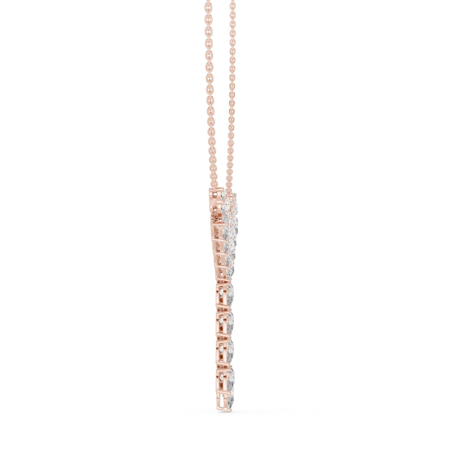 Pear Lab Grown Diamond Cluster Pendant