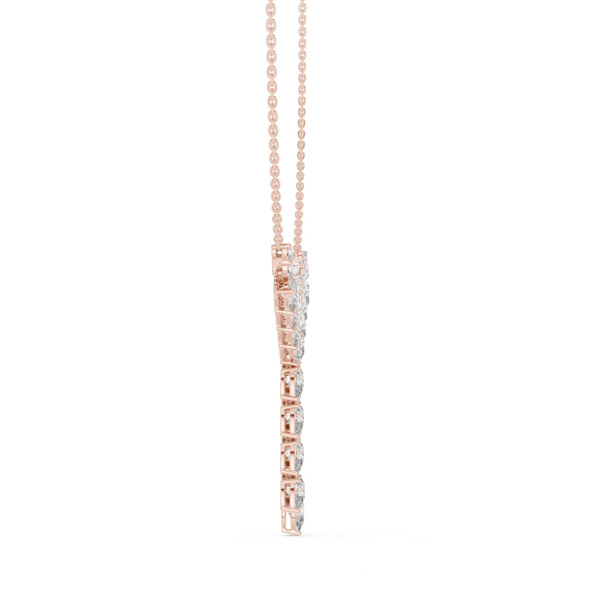 Pear Lab Grown Diamond Cluster Pendant