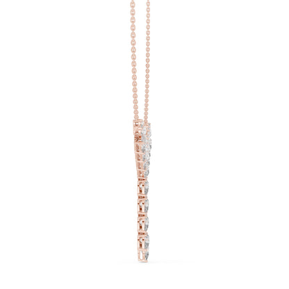 Pear Lab Grown Diamond Cluster Pendant