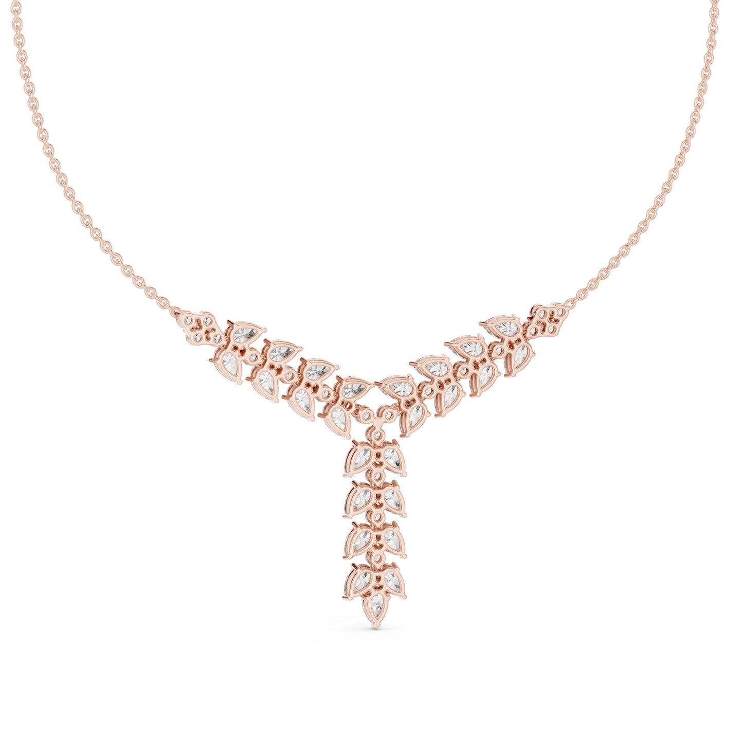 Pear Lab Grown Diamond Cluster Pendant