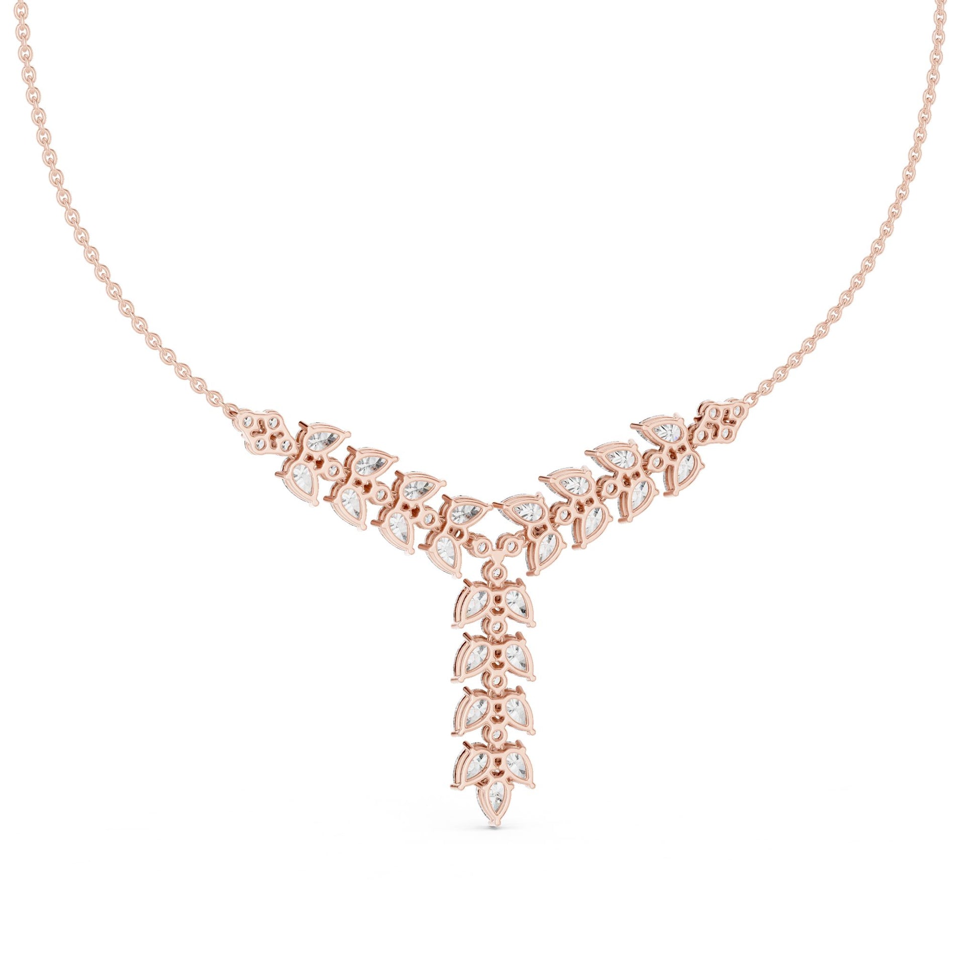 Pear Lab Grown Diamond Cluster Pendant