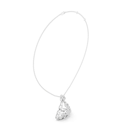 Pear Lab Grown Diamond Cluster Pendant