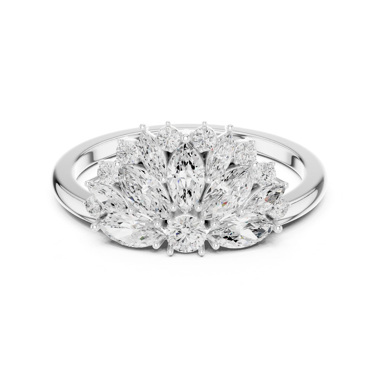 Women's Pear Lab Grown Diamond Cluster Ring