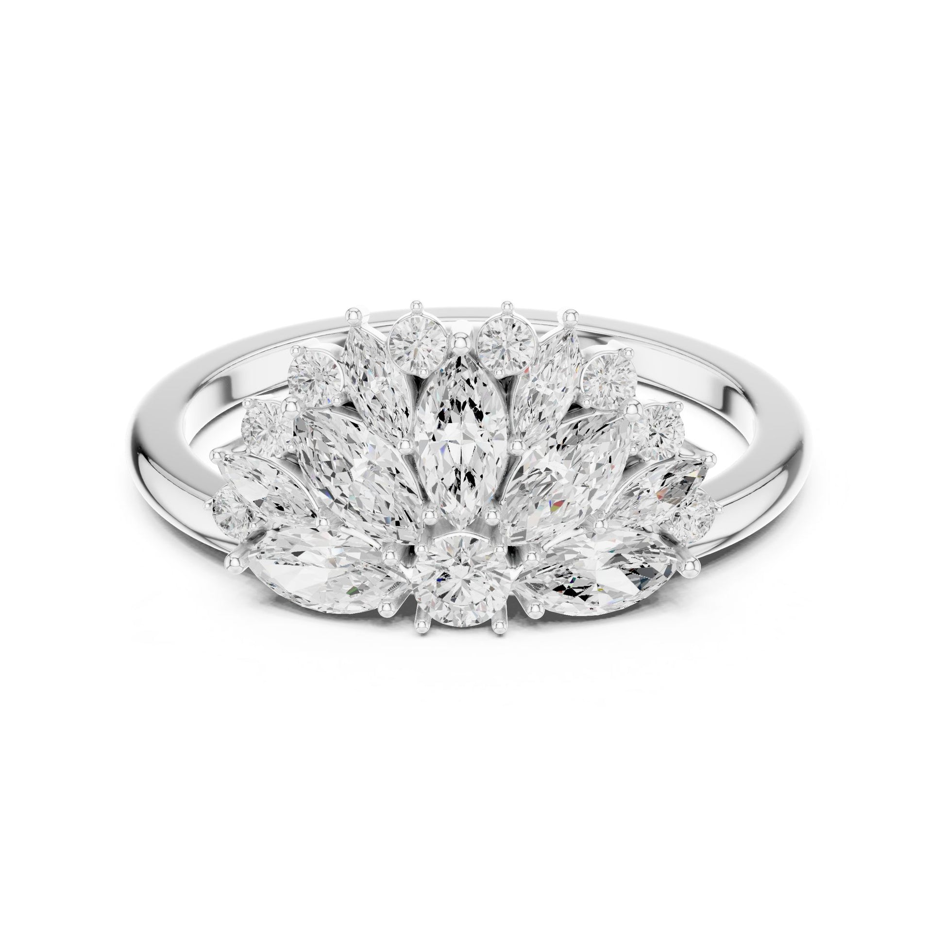 Women's Pear Lab Grown Diamond Cluster Ring