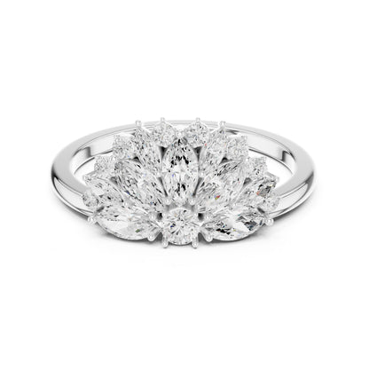 Women's Pear Lab Grown Diamond Cluster Ring