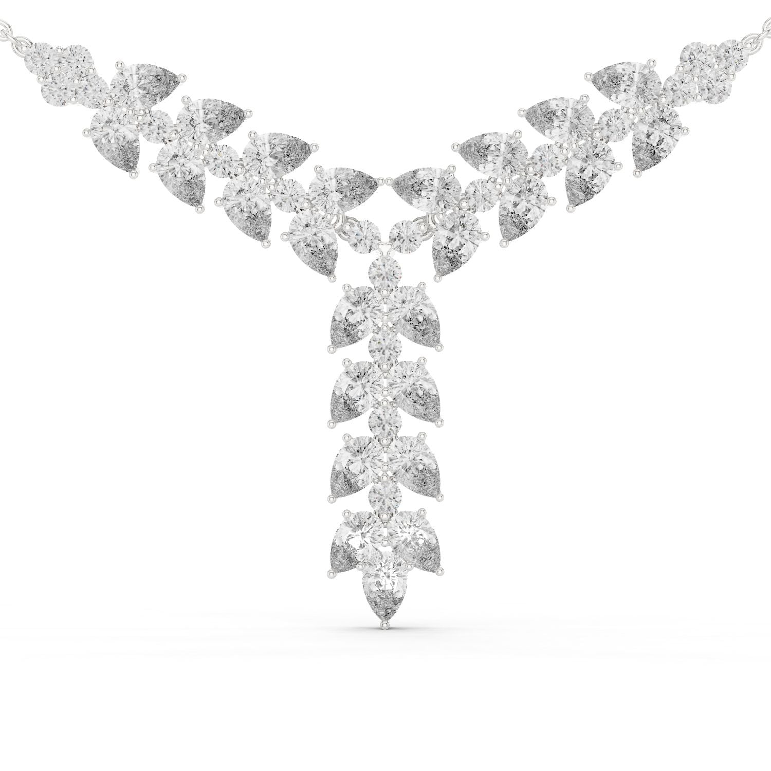 Pear Lab Grown Diamond Cluster Pendant
