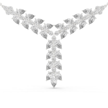 Pear Lab Grown Diamond Cluster Pendant