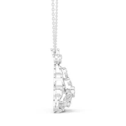 Pear Lab Grown Diamond Cluster Pendant