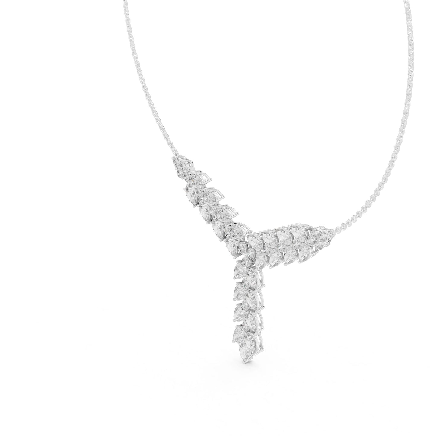 Pear Lab Grown Diamond Cluster Pendant