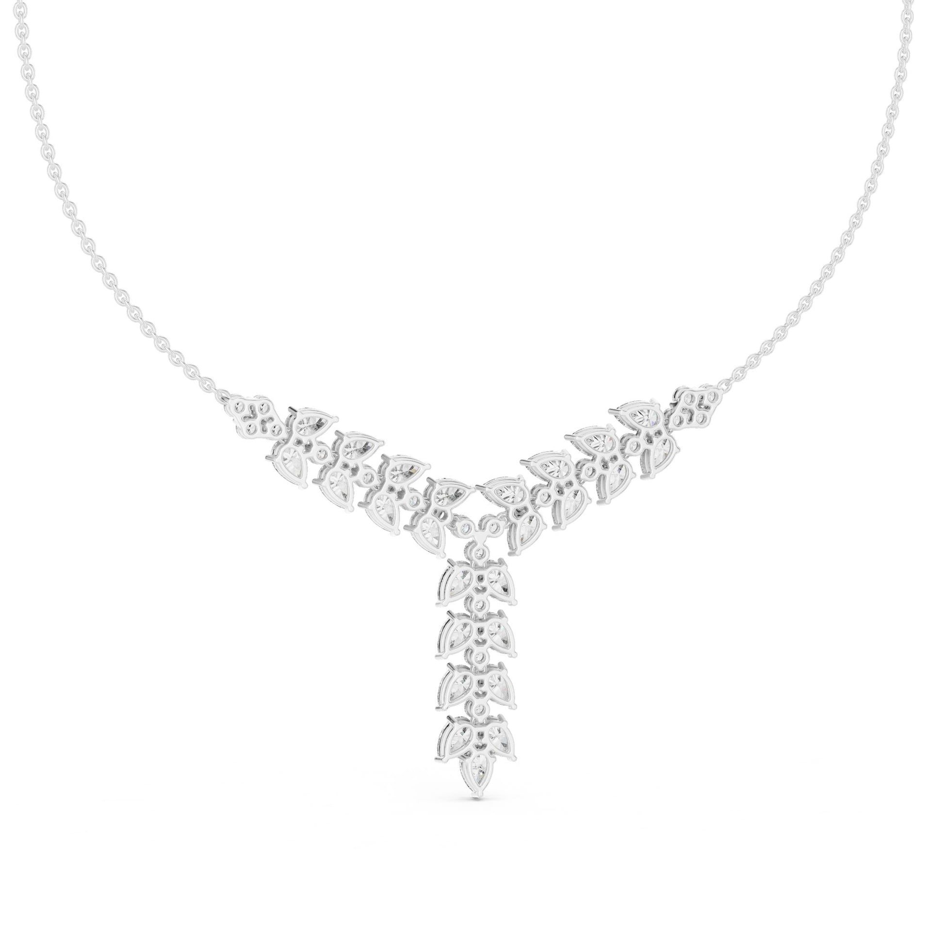 Pear Lab Grown Diamond Cluster Pendant