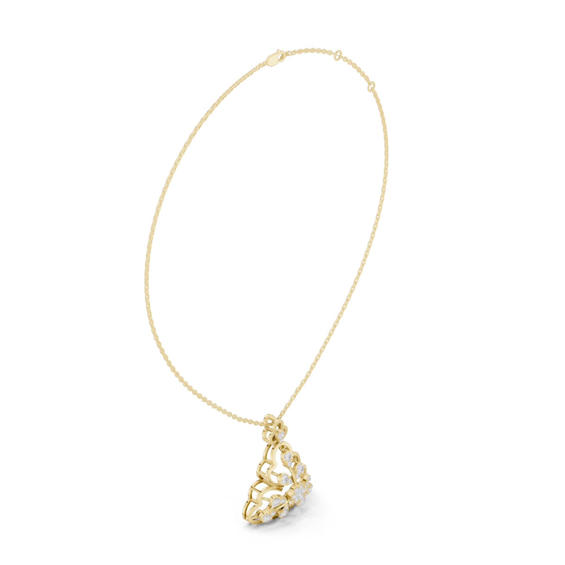Pear Lab Grown Diamond Cluster Pendant