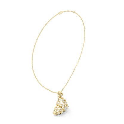 Pear Lab Grown Diamond Cluster Pendant