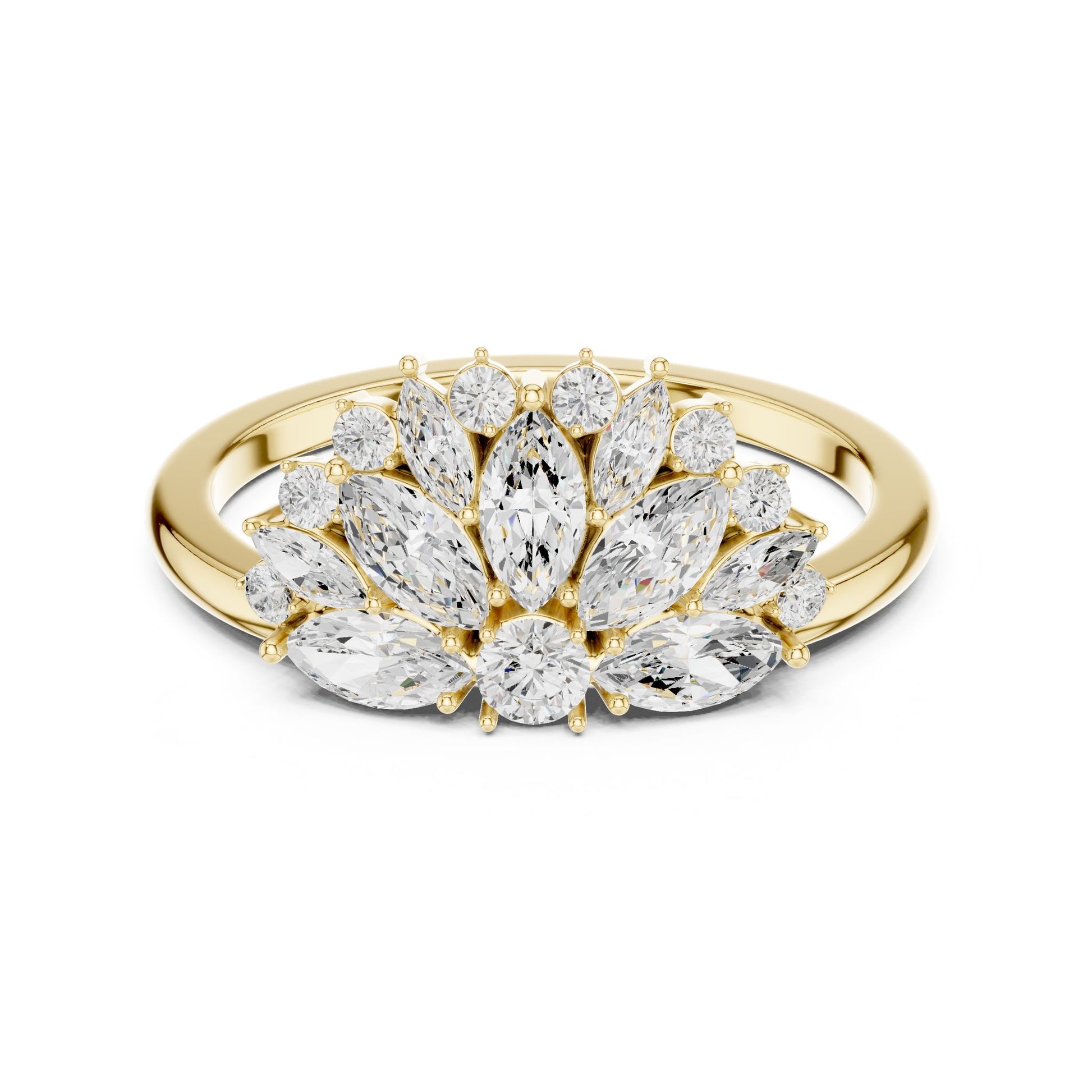 Women's Pear Lab Grown Diamond Cluster Ring
