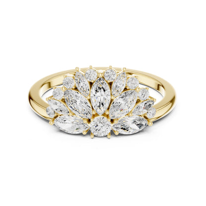 Women's Pear Lab Grown Diamond Cluster Ring