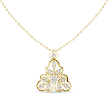 Pear Lab Grown Diamond Cluster Pendant