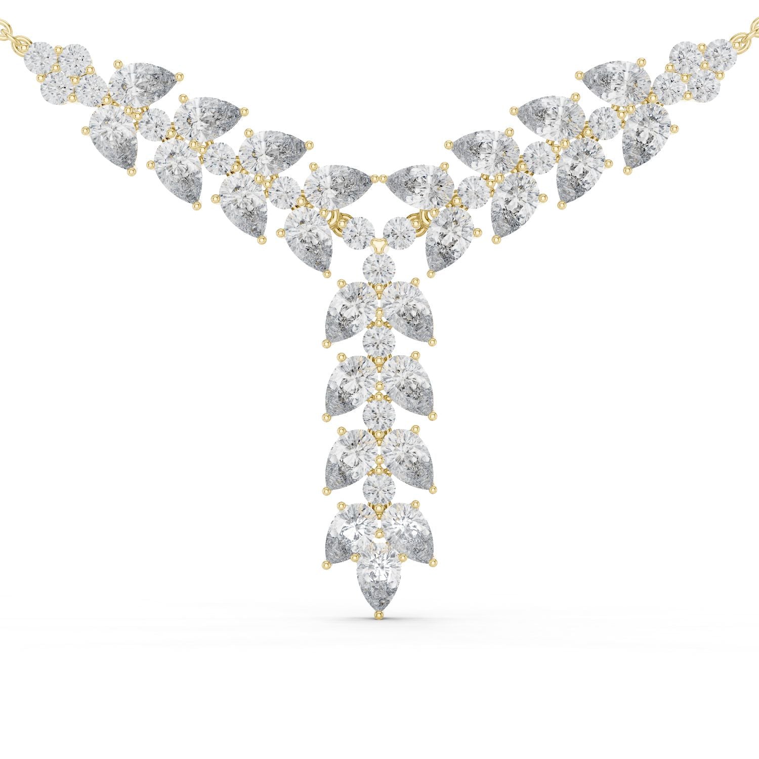 Pear Lab Grown Diamond Cluster Pendant