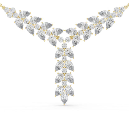 Pear Lab Grown Diamond Cluster Pendant