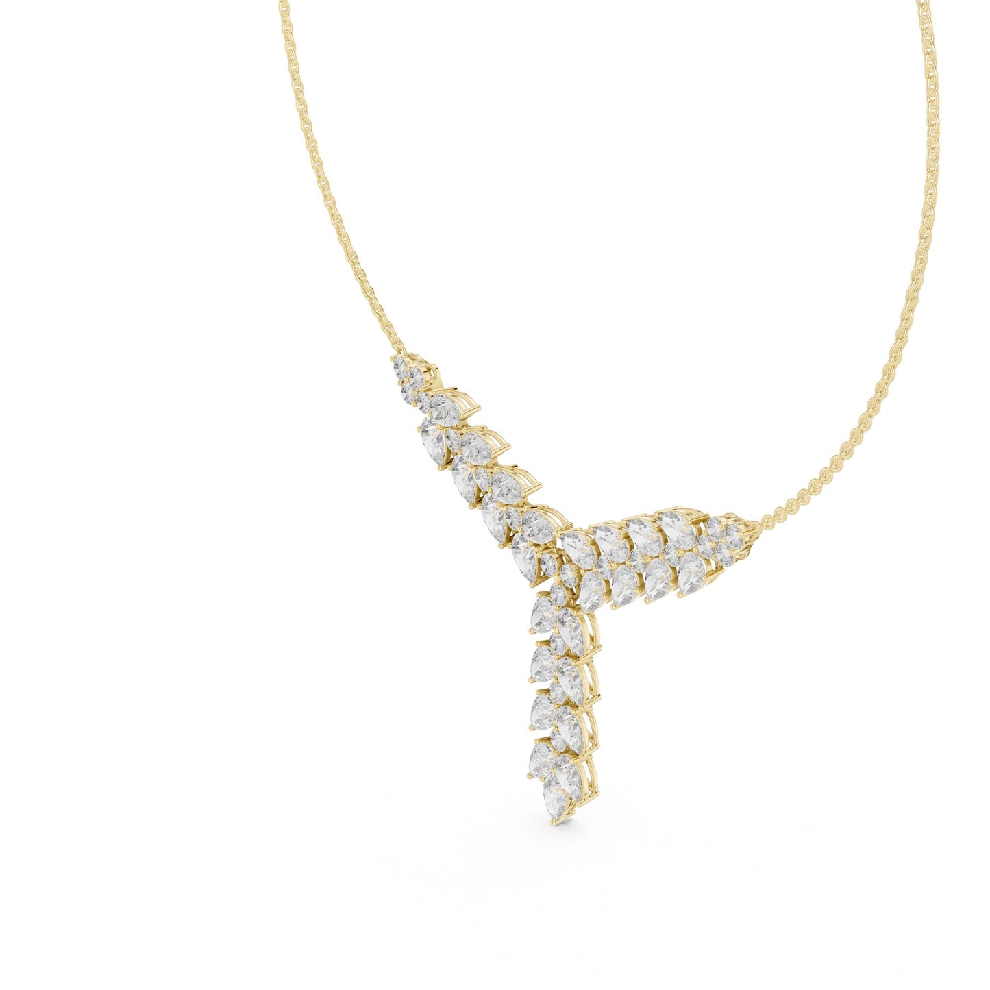 Pear Lab Grown Diamond Cluster Pendant