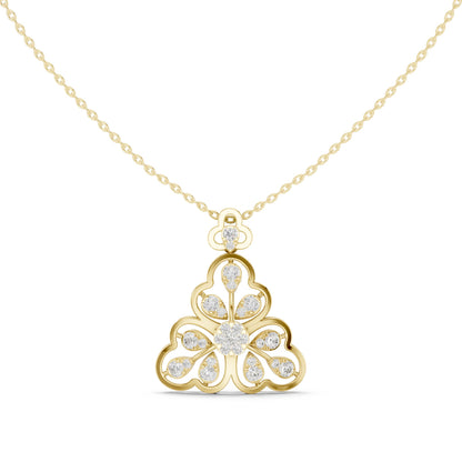 Pear Lab Grown Diamond Cluster Pendant