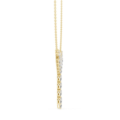 Pear Lab Grown Diamond Cluster Pendant