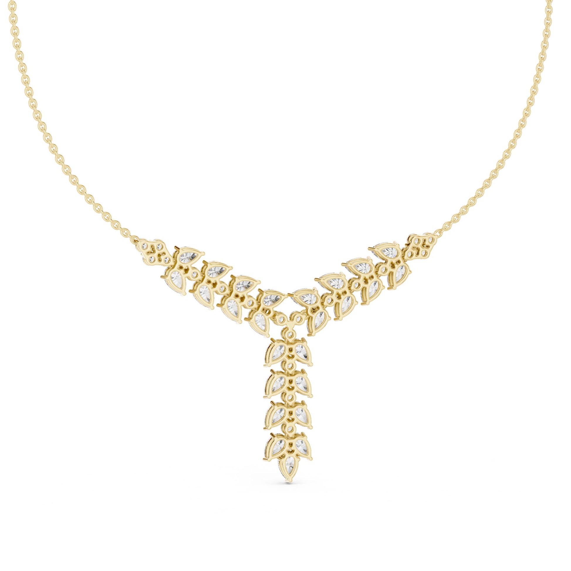 Pear Lab Grown Diamond Cluster Pendant