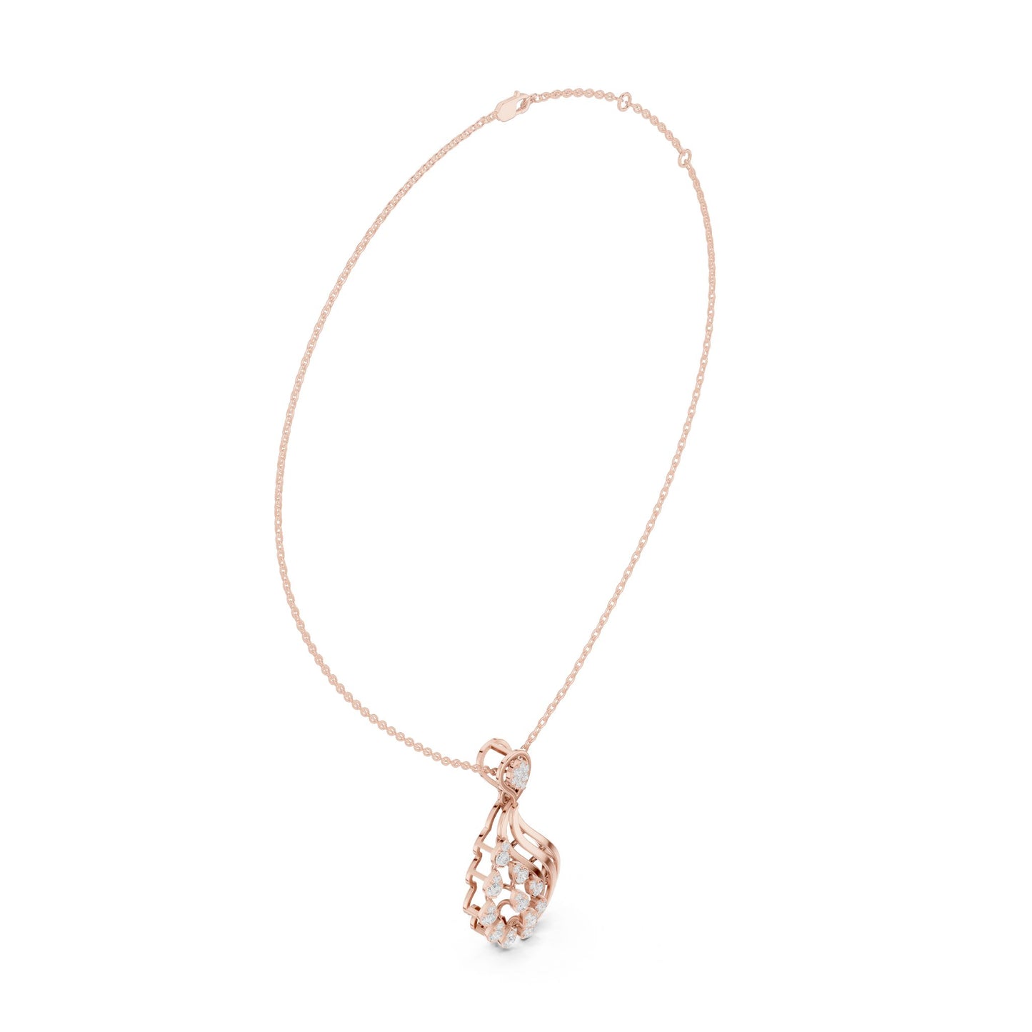 Pear Lab Grown Diamond Halo Pendant