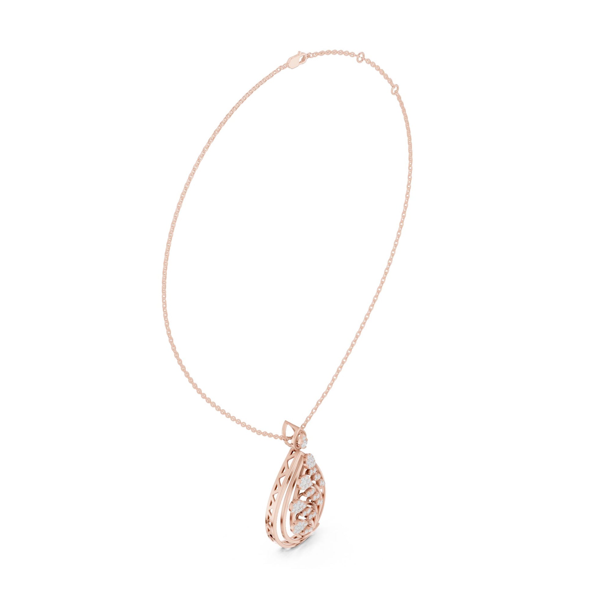 Pear Lab Grown Diamond Halo Pendant