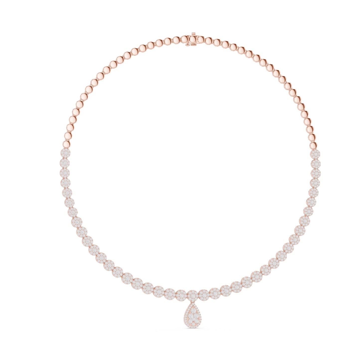 Pear Lab Grown Diamond Halo Pendant
