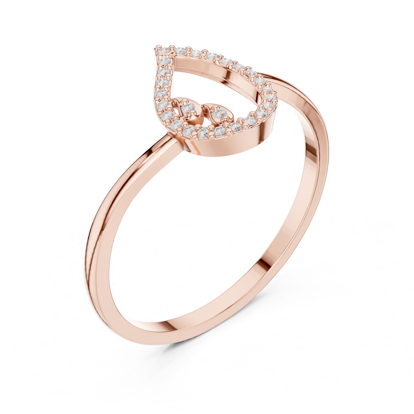 Pear Lab Grown Diamond Halo Engagement Ring