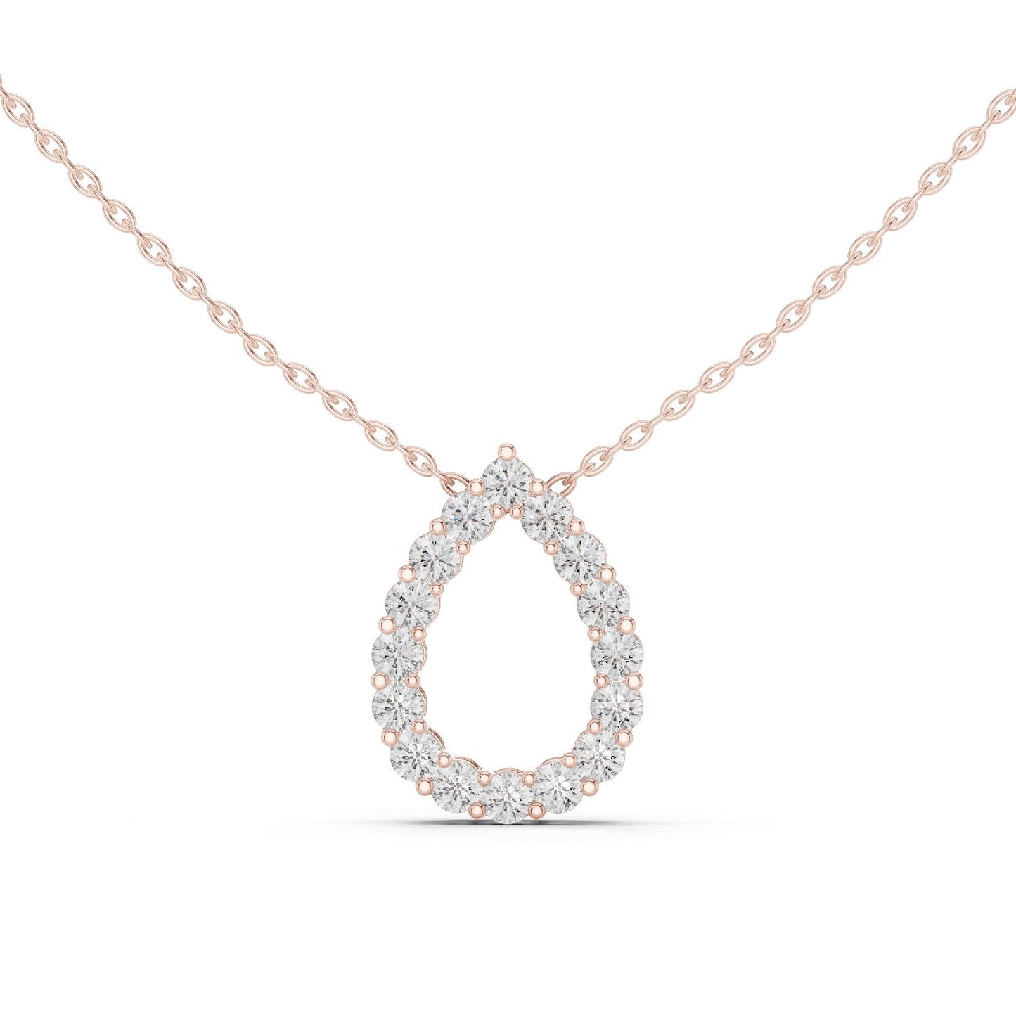 Pear Lab Grown Diamond Halo Pendant