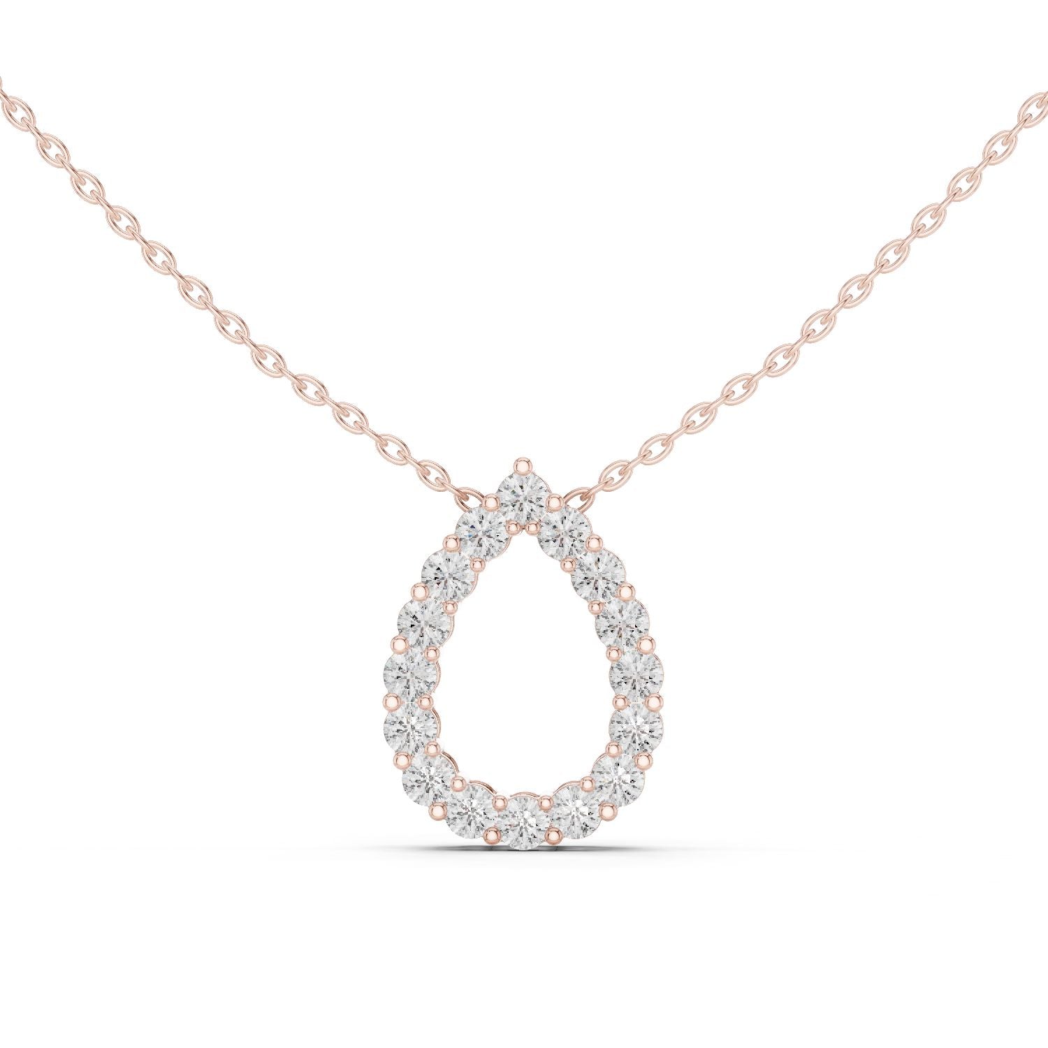 Pear Lab Grown Diamond Halo Pendant