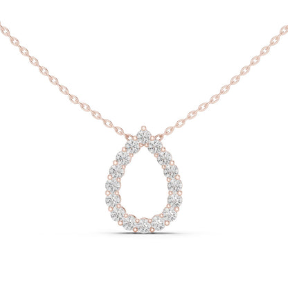 Pear Lab Grown Diamond Halo Pendant