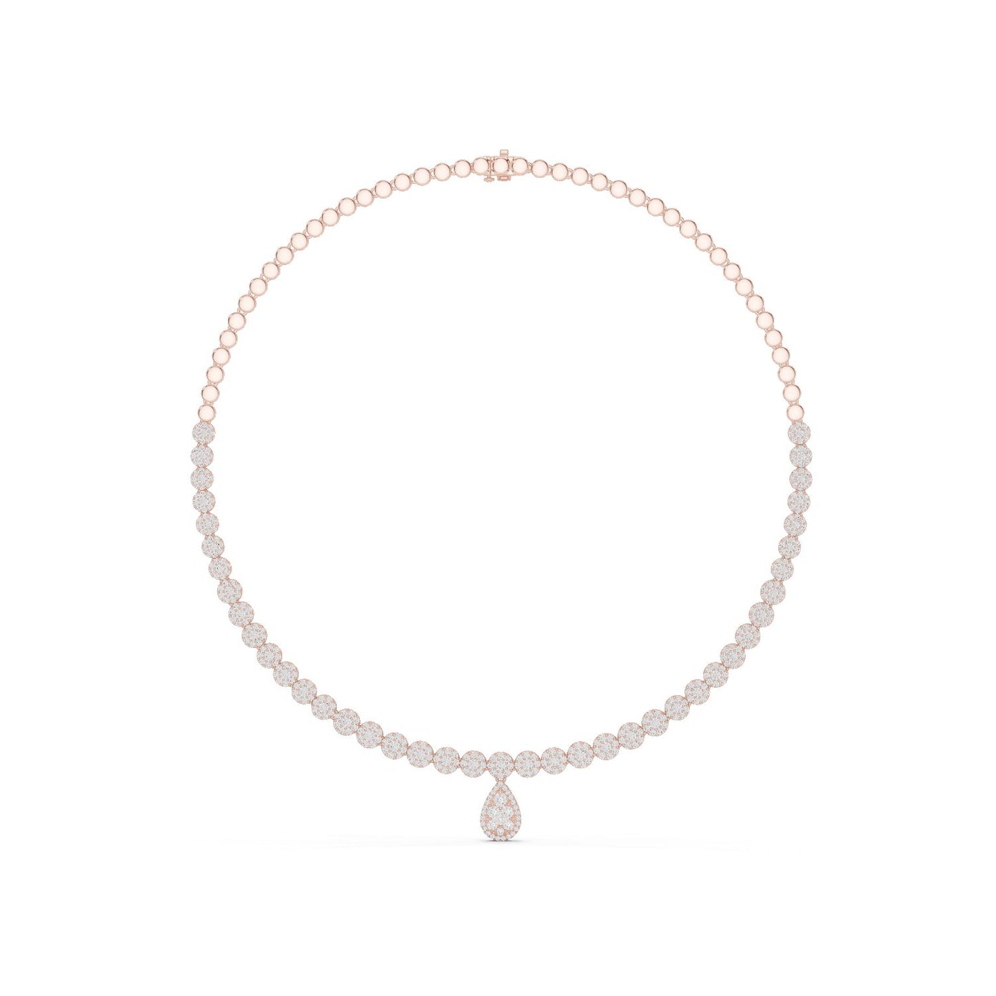 Pear Lab Grown Diamond Halo Pendant